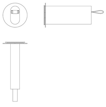 Dimensiones de la Lámpara de Pared Metrica Martinelli Luce